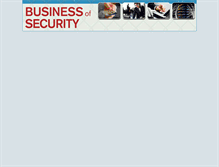 Tablet Screenshot of businessofsecurity.com